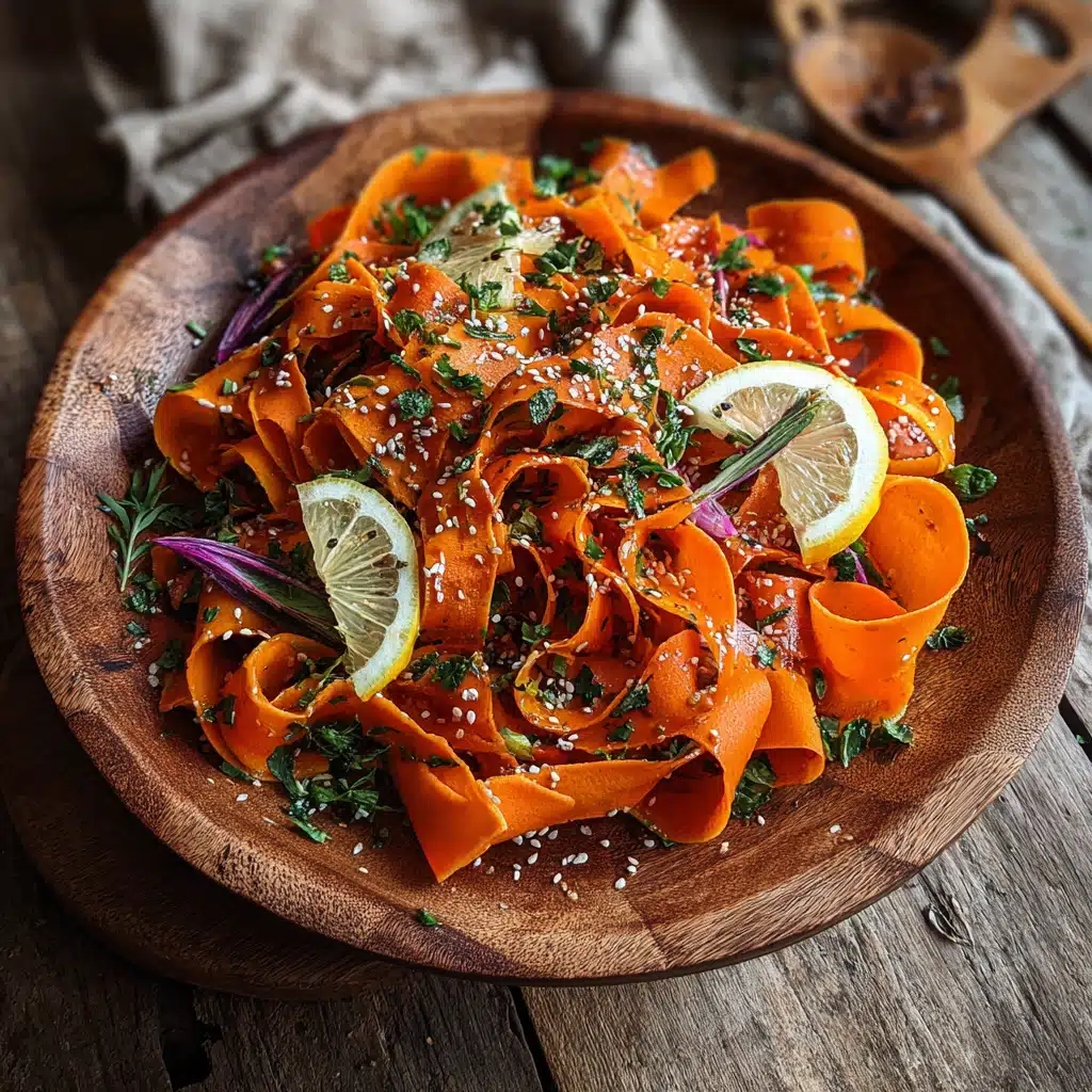 Carrot Ribbon Salad with herbs and lemon
