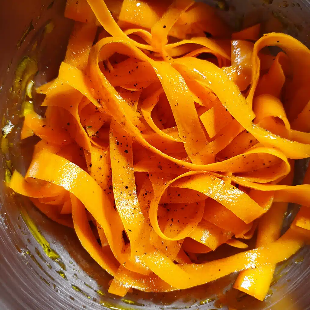 Carrot Ribbon Salad – The Freshest, Crunchiest Salad You’ll Ever Try 7 Tossing carrot ribbon salad with olive oil and lemon
