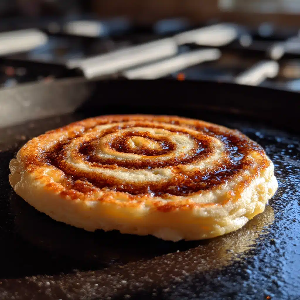 cooking-cinnamon-swirl-pancake-recipe cooking cinnamon swirl pancake recipe on griddle with swirl