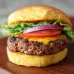 Bison Burger Recipe: The Easy Guide for Juicy, Flavorful Patties 2 Juicy bison burger recipe with cheddar and toppings