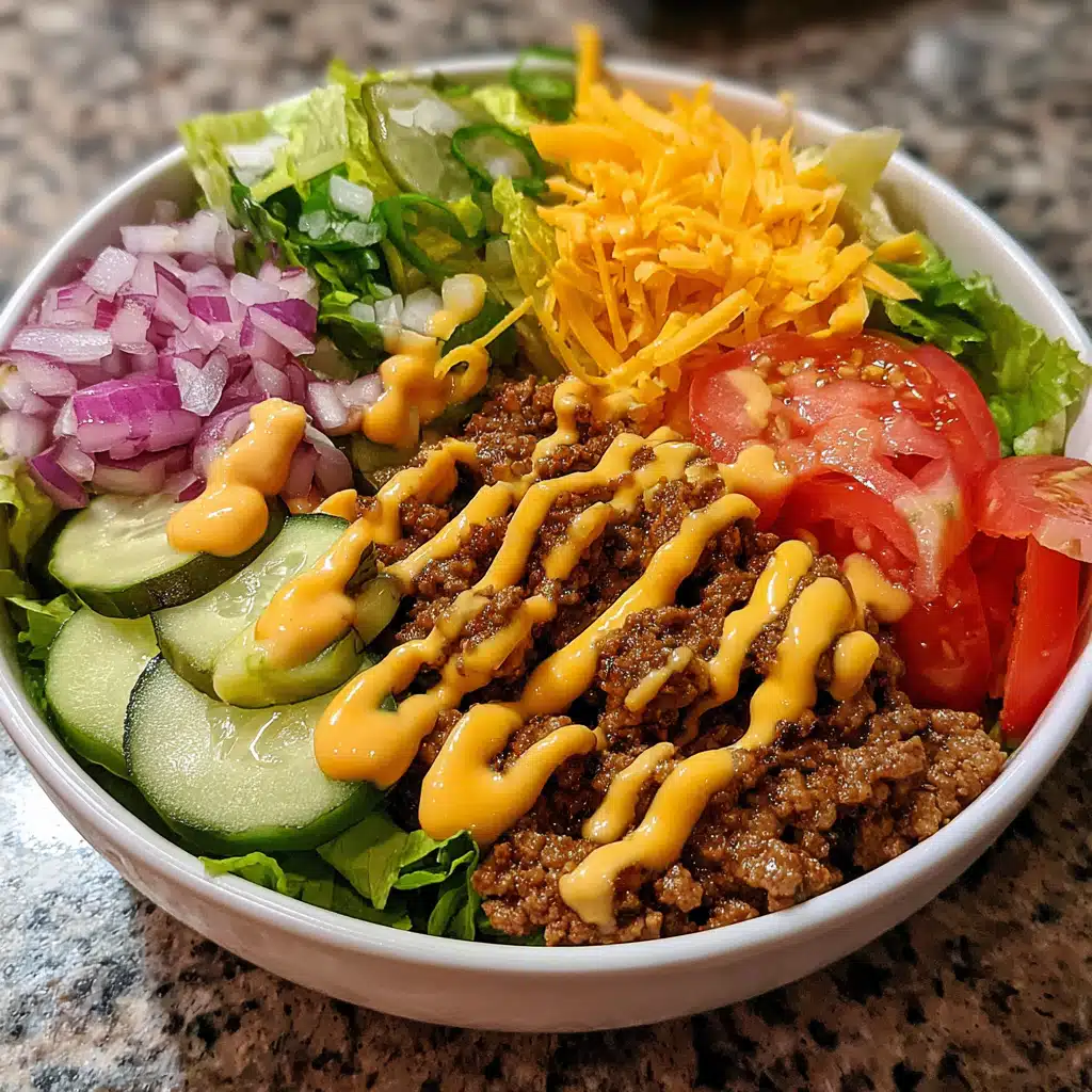 Easy burger bowl recipe with sweet potatoes and fresh toppings