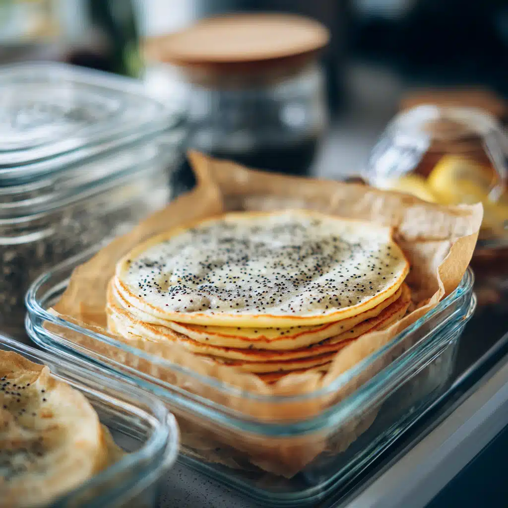store-freeze-lemon-poppy-seed-pancakes Storing lemon poppy seed pancakes in glass containers