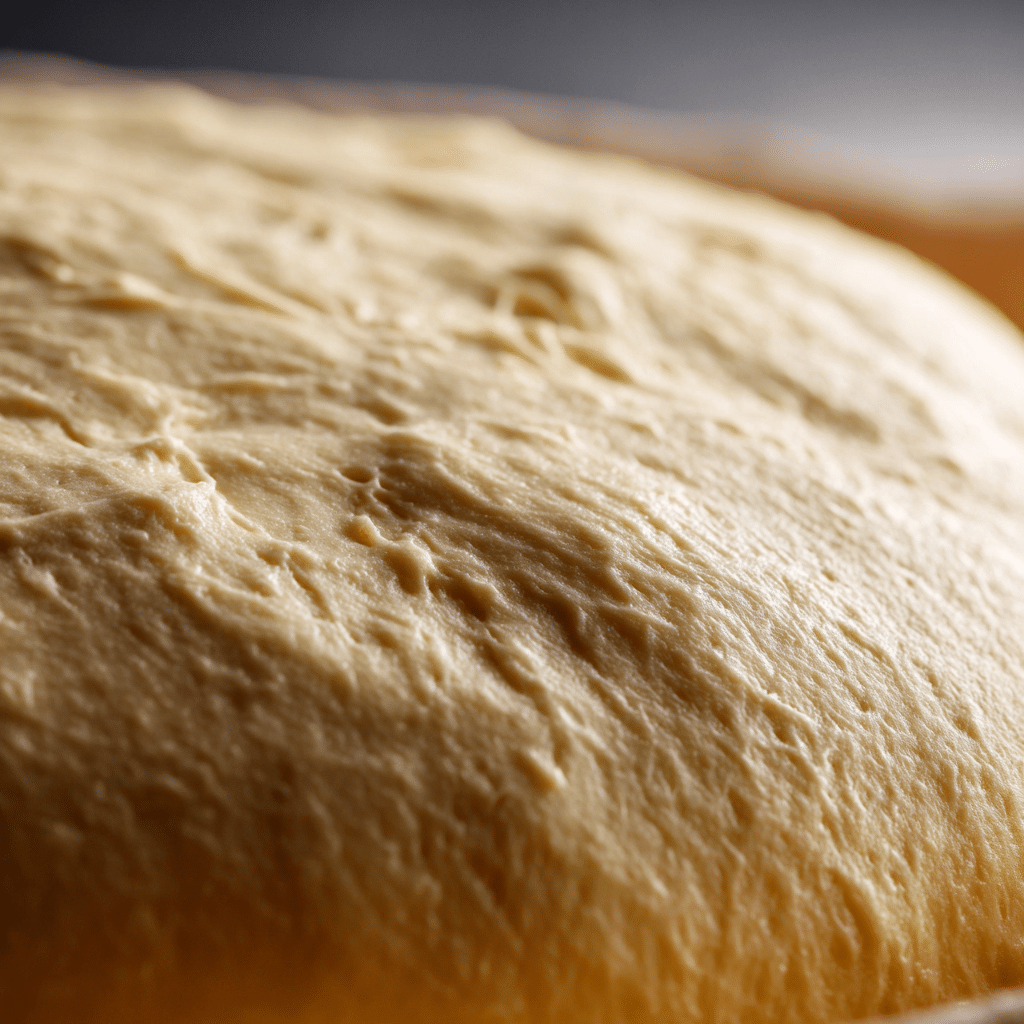 risen garlic bread dough doubled in size inside a greased bowl