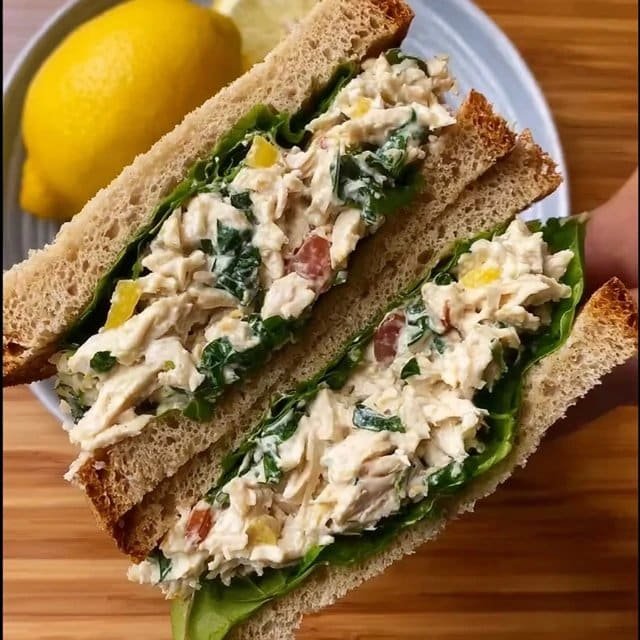 15 Minute Lemon Basil Chicken Salad