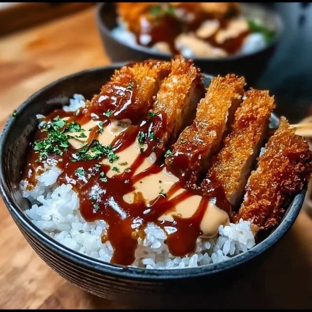 Japanese Katsu Bowls with Tonkatsu Sauce