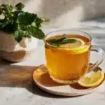 warm mark hyman gelatin trick recipe drink with lemon and mint