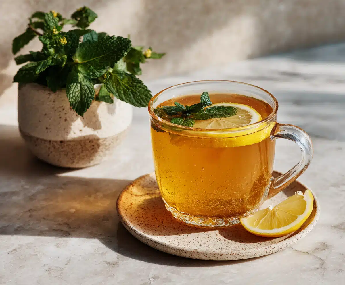 warm mark hyman gelatin trick recipe drink with lemon and mint