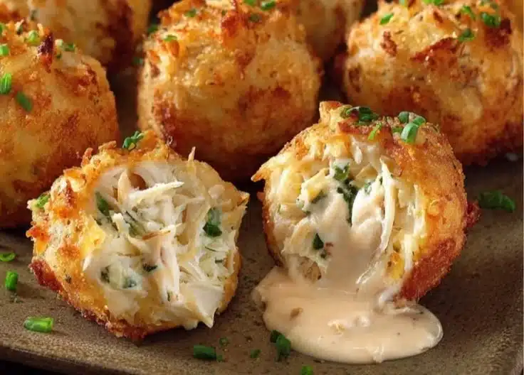 Baked crab bombs filled with savory crab meat, crispy and delicious appetizer.