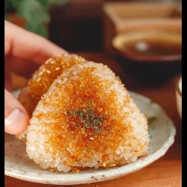 Grilled Rice Balls 3 Grilled Rice Balls