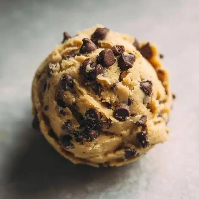 Delicious no-bake cookie dough ready to enjoy.