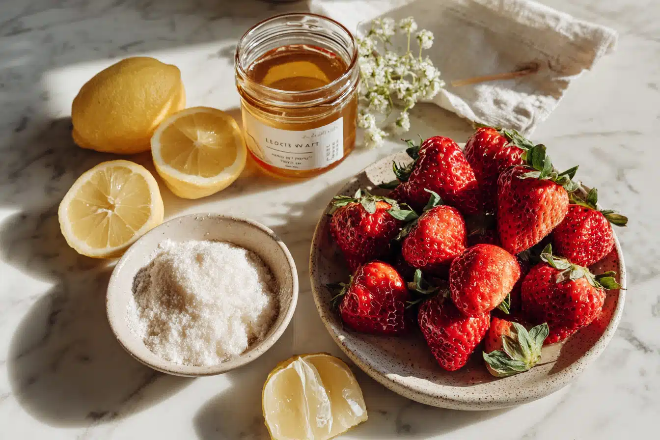 ingredients for pink gelatin recipe