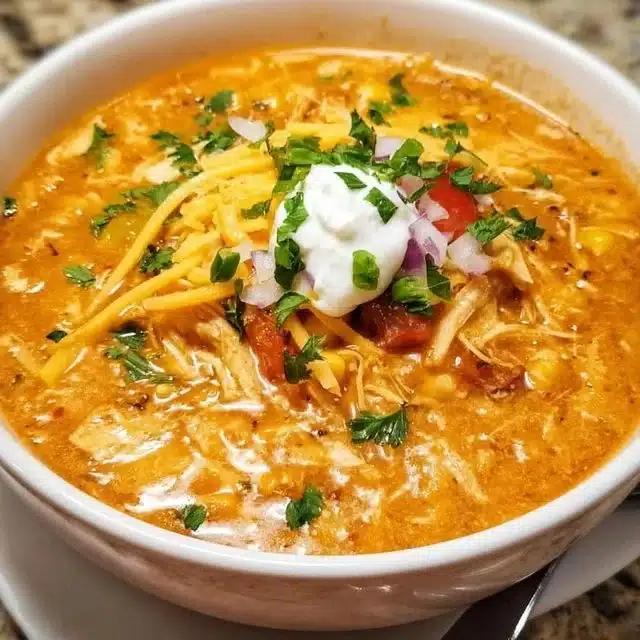 Delicious Chicken Enchilada Soup inspired by Chili's Restaurant recipe