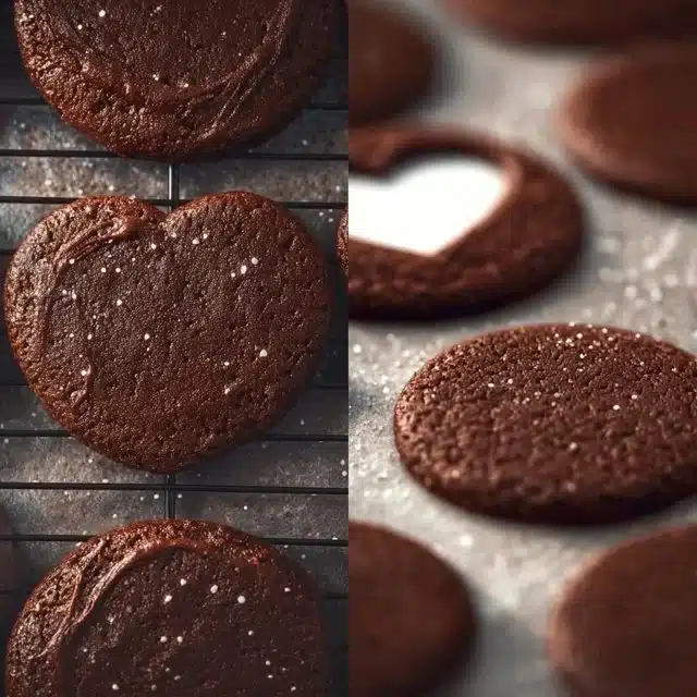 Delicious chocolate sugar cookies on a plate ready to enjoy