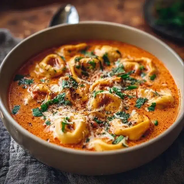 Creamy Tomato Tortellini Soup