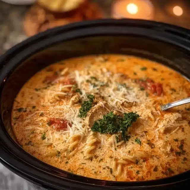 Crock Pot Creamy Chicken Parmesan Soup 7 Crock Pot Creamy Chicken Parmesan Soup