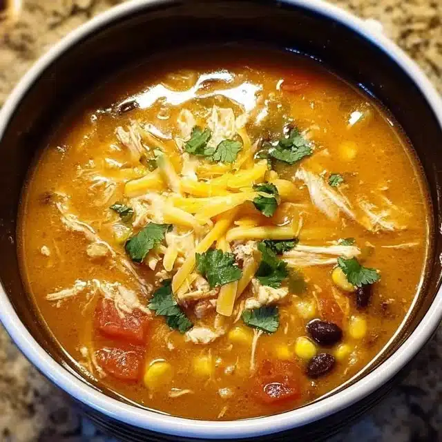 Crockpot Chicken Tortilla Soup