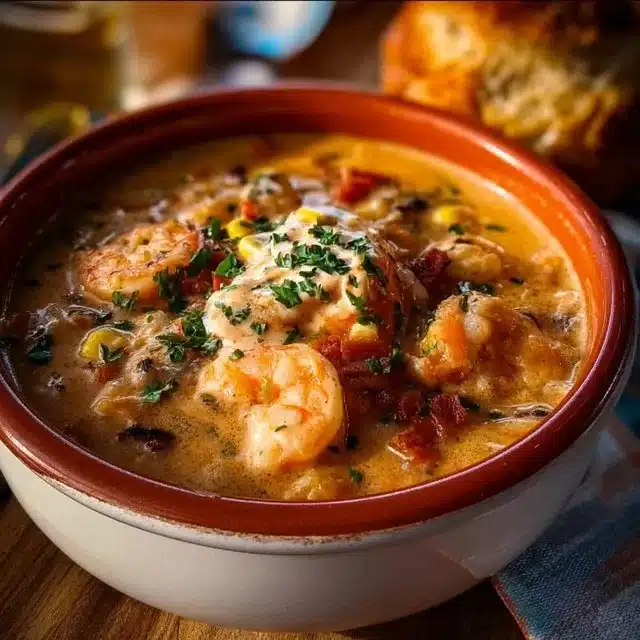 Easy Creamy Seafood and Shrimp Chili