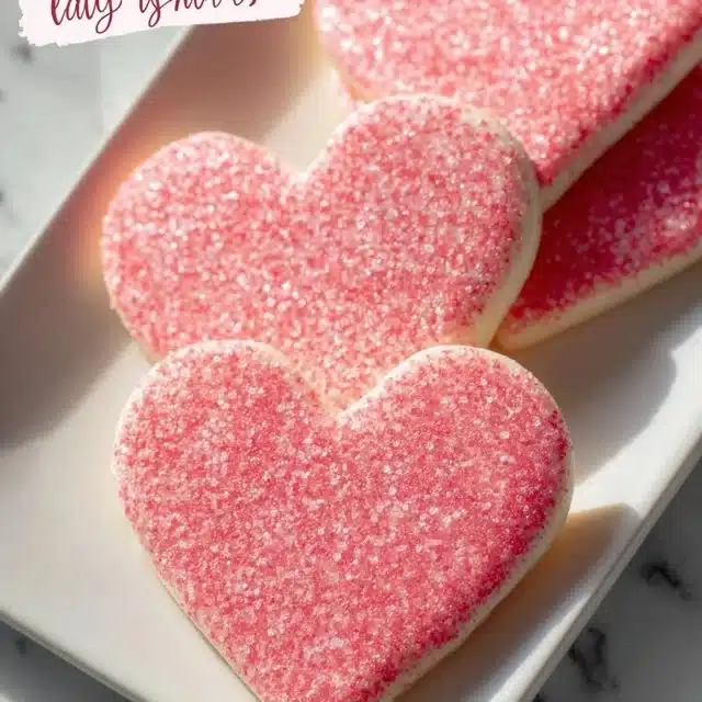 Fast and easy Valentine's sugar cookies decorated for the holiday.