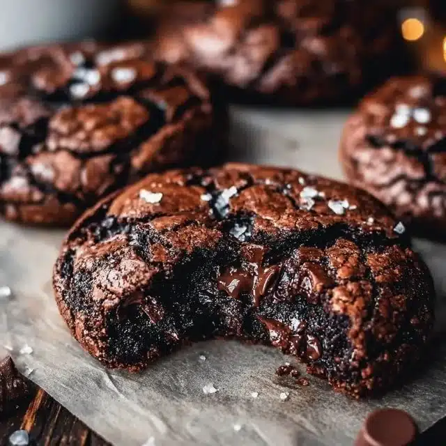 Home 8 Plate of gourmet brownie cookies with rich chocolate and a chewy texture