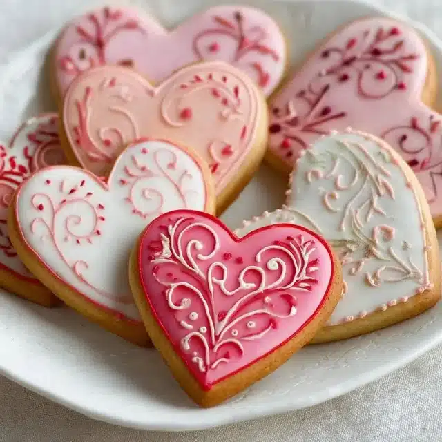 Heart Cookies Decorated Royal Icing Recipe 3 Heart Cookies Decorated Royal Icing Recipe