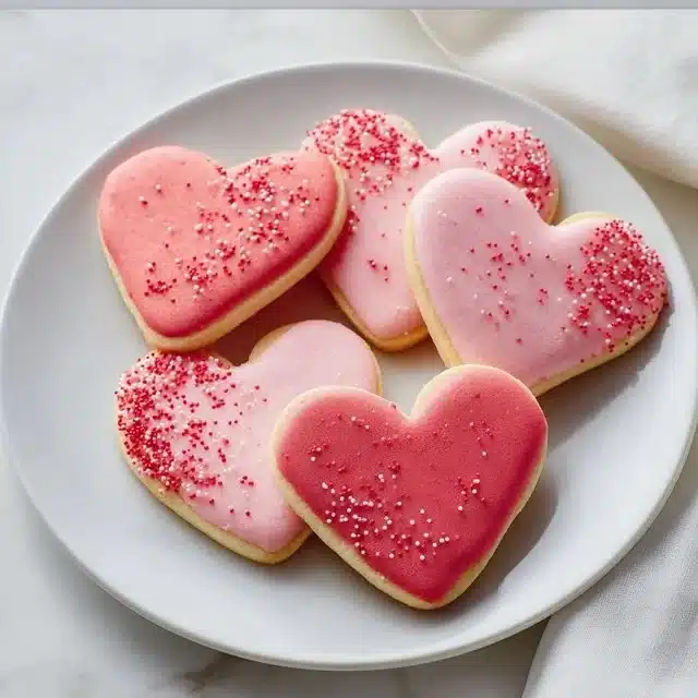 Heart-Shaped Valentine's Day Sugar Cookies