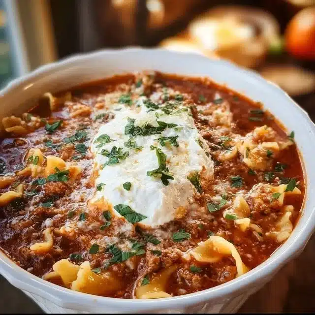 High Protein Lasagna Soup