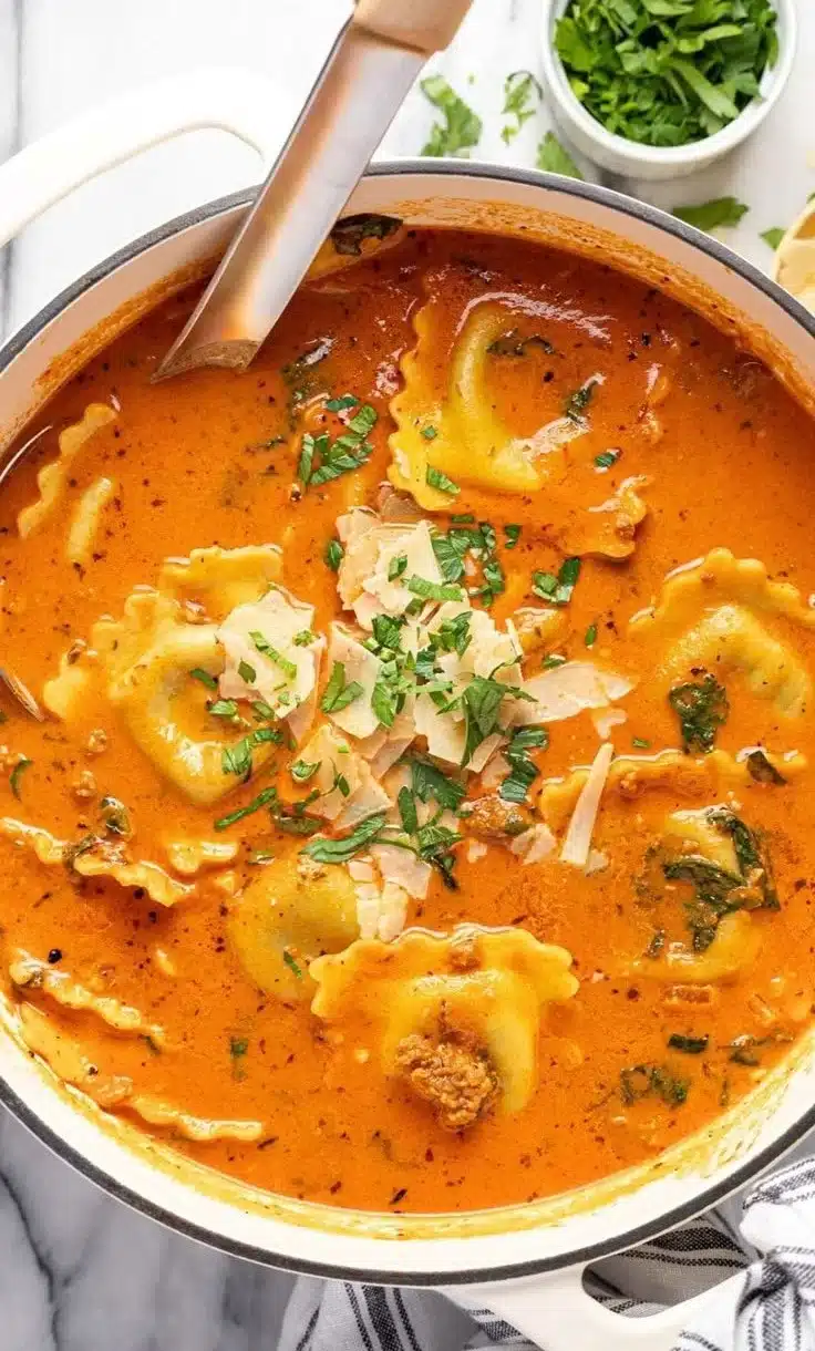 Homemade Ravioli Soup