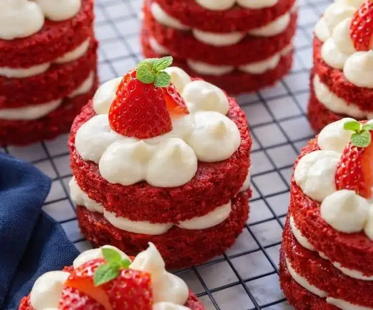 Mini Red Velvet Cakes | Sweet Valentine’s Day Treats