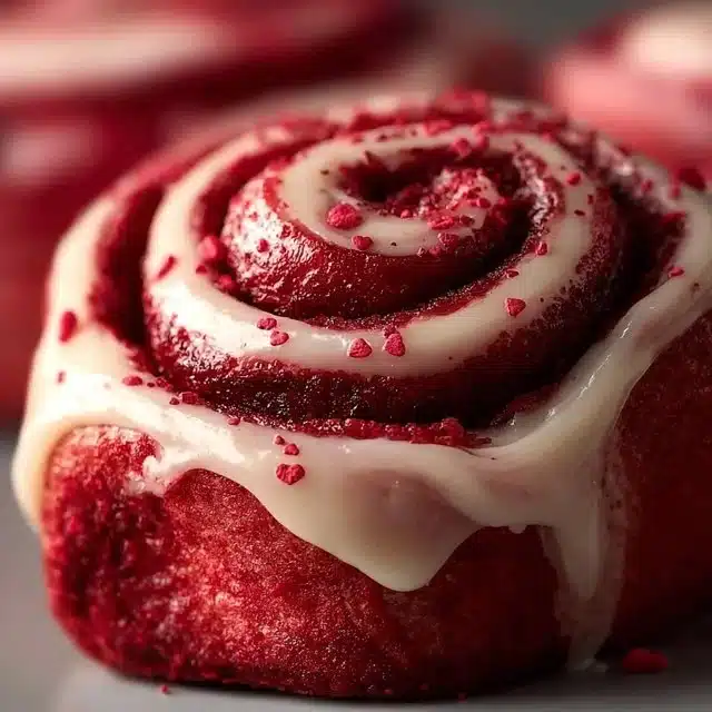 Red Velvet Valentine's Day Cinnamon Rolls