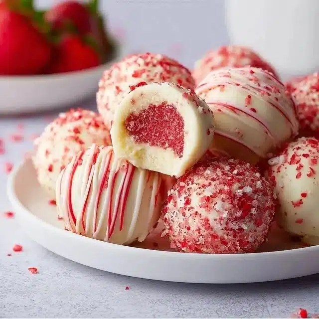 Strawberry Cake Truffles
