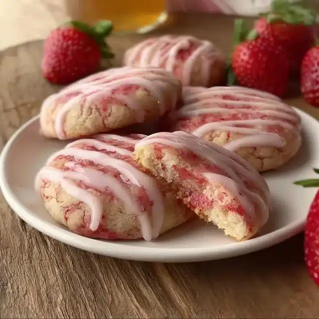 Strawberry Cheesecake Cookies 🍓❤️ (Pretty & Delicious!)