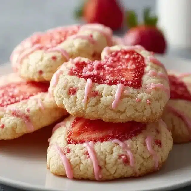 Valentine Strawberry Cookies