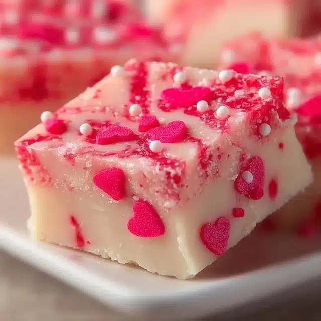Valentine's Day Sugar Cookie Fudge Homemade 3 Valentine's Day Sugar Cookie Fudge