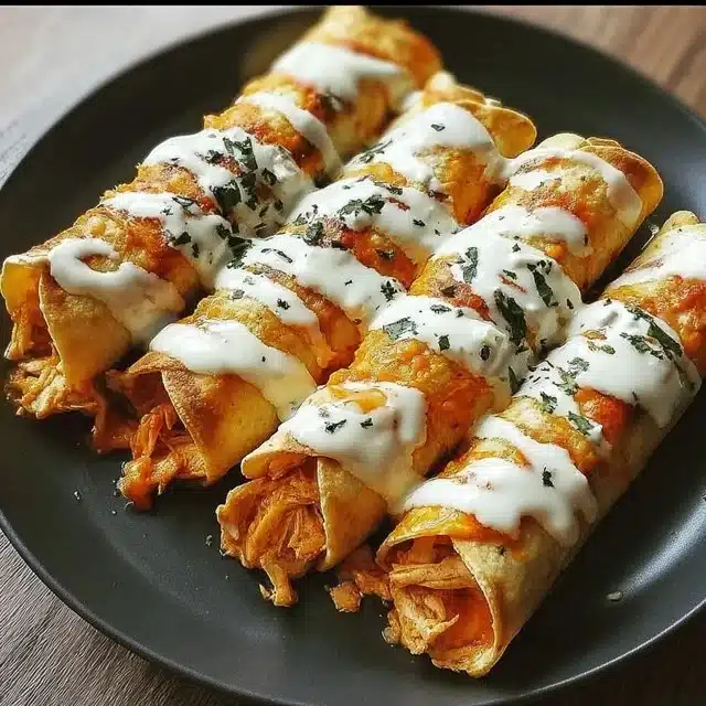 Baked Buffalo Chicken Taquitos 4 Baked Buffalo Chicken Taquitos