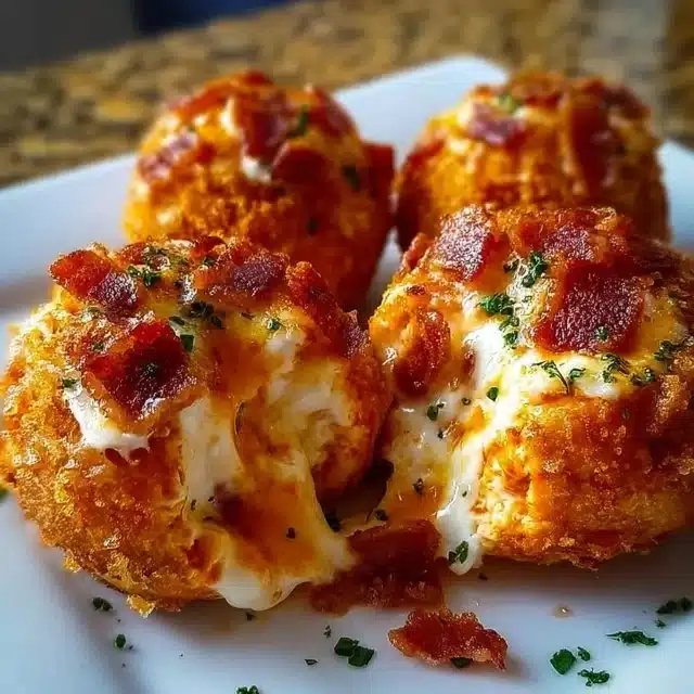Buffalo Chicken Bacon Mozzarella Bombs for Game Day Bliss