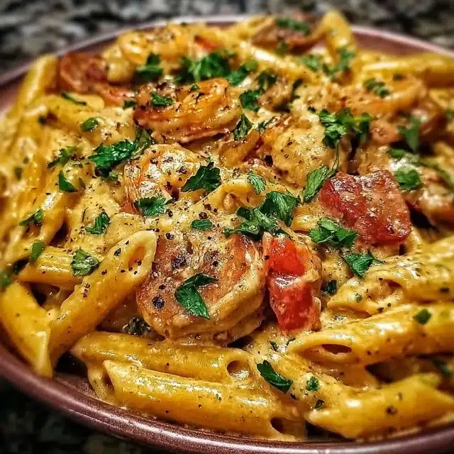 Pappadeaux Mardi Gras Pasta featuring rich Cajun ingredients and vibrant flavors.