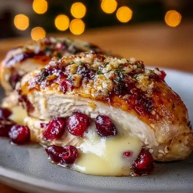 Impressive Cranberry Brie Stuffed Chicken 4 Impressive Cranberry Brie Stuffed Chicken