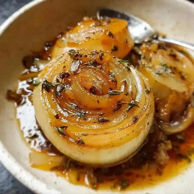 Viral TikTok onion boil recipe showcasing savory cooked onions and spices