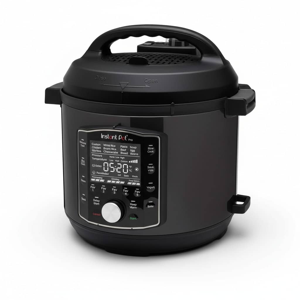 Instant Pot Pro (8 QT) 10-in-1 Pressure Cooker, Slow Cooker, Rice/Grain Cooker, Steamer, Sauté, Sous Vide, Yogurt Maker, Sterilizer, and Warmer, Includes App with Over 800 Recipes, Black
